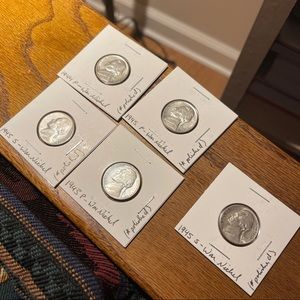 5 (polished) silver Jefferson War Nickels